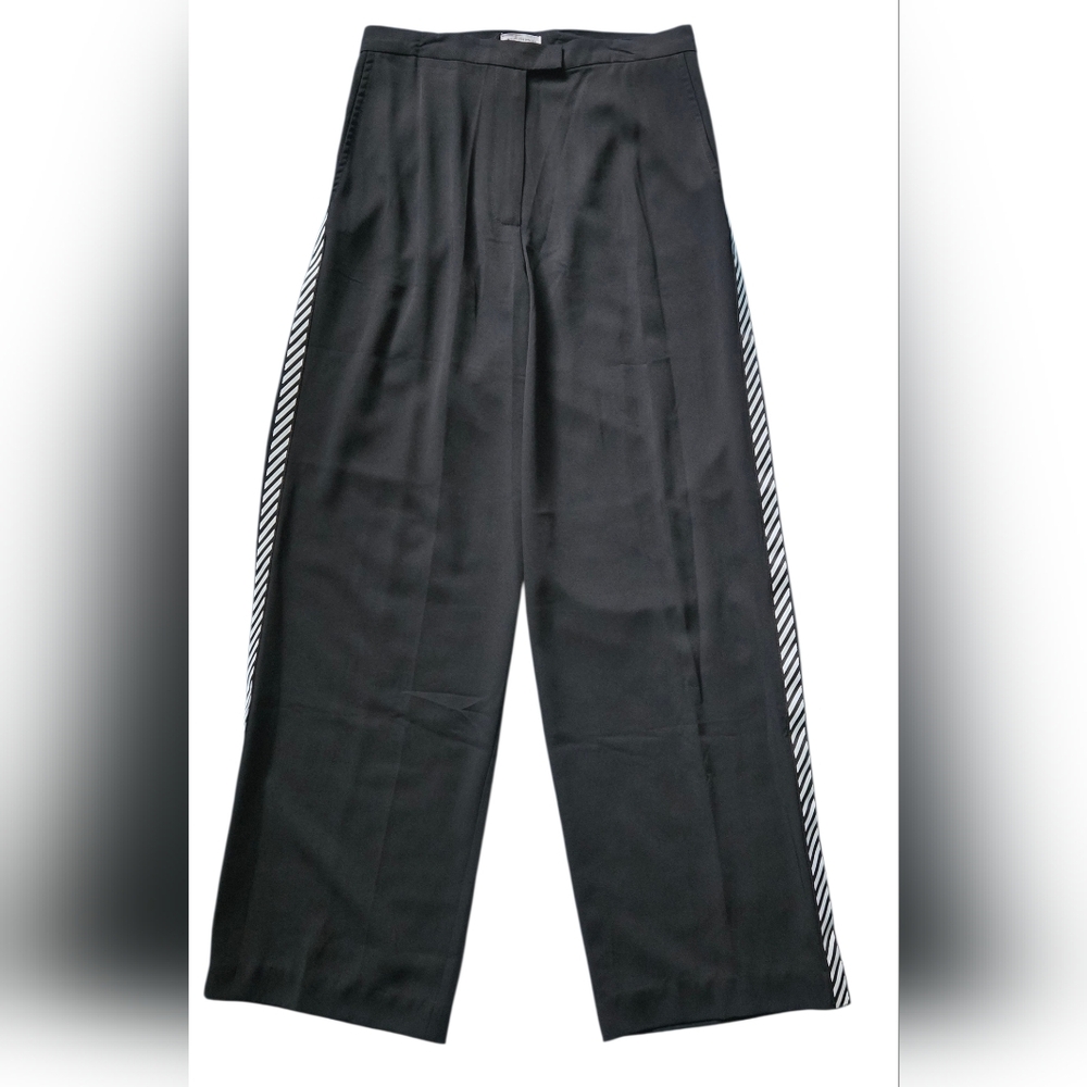 Mistress Rocks Black 'Charge' Trousers with Chevron Side Stripes ~ NWT - Picture 5 of 16
